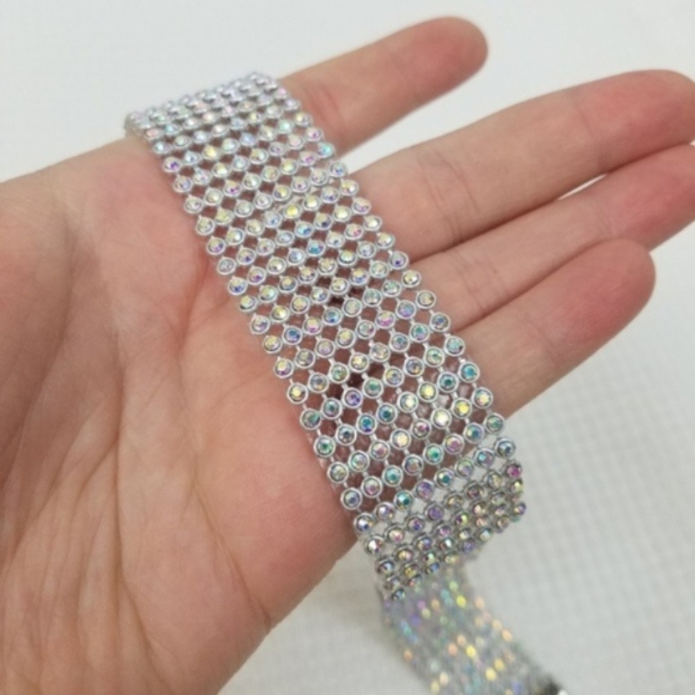 Luxury Multicolor Sparkle Choker Adjustable Length - Picture 5 of 7
